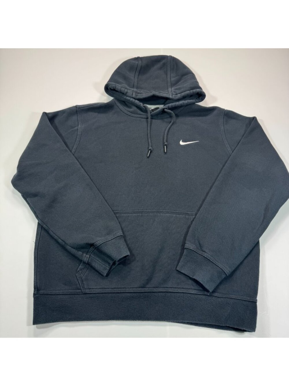 Nike Hoodie Mens M Black Cotton Fleece Lined Athletic Sports Performance Workout